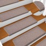 Alfombrillas para escaleras 30 unidades 65x21x4 cm Marrón claro Borde rectangular en Hogar | Comprar online en Foru.es