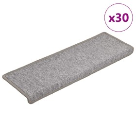 Alfombrillas para escaleras 30 unidades 65x21x4 cm Gris claro Borde rectangular en Hogar | Comprar online en Foru.es