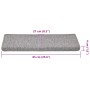 Alfombrillas para escaleras 30 unidades 65x21x4 cm Gris claro Borde rectangular en Hogar | Comprar online en Foru.es