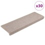 Felpudos para escaleras 30 unidades 65x21x4 cm Gris topo Borde rectangular en Hogar | Comprar online en Foru.es