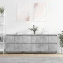 Sideboards 3 units concrete gray plywood by vidaXL, Sideboards - Ref: Foro24-3190193, Price: 190,62 €, Discount: %