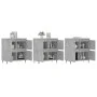 Sideboards 3 units concrete gray plywood by vidaXL, Sideboards - Ref: Foro24-3190193, Price: 190,62 €, Discount: %