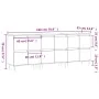 Sideboards 3 units concrete gray plywood by vidaXL, Sideboards - Ref: Foro24-3190193, Price: 190,62 €, Discount: %