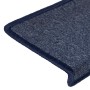 Alfombrillas para escaleras 30 unidades 65x21x4 cm Gris oscuro y azul Borde rectangular en Hogar | Comprar online en Foru.es