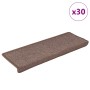 Alfombrillas para escaleras 30 unidades 65x21x4 cm Marrón Borde Rectangular en Hogar | Comprar online en Foru.es