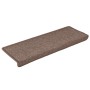 Alfombrillas para escaleras 30 unidades 65x21x4 cm Marrón Borde Rectangular en Hogar | Comprar online en Foru.es
