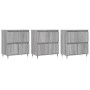 Aparadores 3 uds madera contrachapada gris Sonoma de vidaXL, Aparadores - Ref: Foro24-3190195, Precio: 199,63 €, Descuento: %