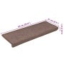 Alfombrillas para escaleras 30 unidades 65x21x4 cm Marrón Borde Rectangular en Hogar | Comprar online en Foru.es