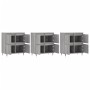 Aparadores 3 uds madera contrachapada gris Sonoma de vidaXL, Aparadores - Ref: Foro24-3190195, Precio: 199,63 €, Descuento: %
