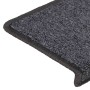 Alfombrillas para escaleras 30 unidades 65x21x4 cm Gris oscuro Borde rectangular en Hogar | Comprar online en Foru.es
