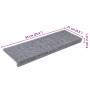 Alfombrillas para escaleras 30 unidades 65x21x4 cm Gris claro Borde rectangular en Hogar | Comprar online en Foru.es