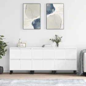 3 Stk. Sperrholz Sideboards weiß von vidaXL, Sideboards - Ref: Foro24-3190205, Preis: 209,97 €, Rabatt: %