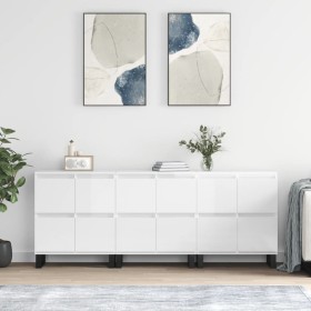 Aparadores 3 uds madera contrachapada blanco brillo de vidaXL, Aparadores - Ref: Foro24-3190207, Precio: 282,46 €, Descuento: %