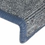 Alfombrillas para escaleras 30 unidades 65x21x4 cm Gris claro y azul Borde rectangular en Hogar | Comprar online en Foru.es