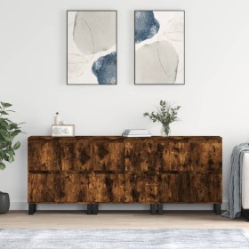 Aparadores 3 uds madera contrachapada roble ahumado de vidaXL, Aparadores - Ref: Foro24-3190210, Precio: 227,54 €, Descuento: %