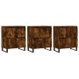 Aparadores 3 uds madera contrachapada roble ahumado de vidaXL, Aparadores - Ref: Foro24-3190210, Precio: 227,54 €, Descuento: %