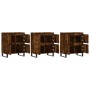 Aparadores 3 uds madera contrachapada roble ahumado de vidaXL, Aparadores - Ref: Foro24-3190210, Precio: 227,54 €, Descuento: %