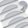 Alfombrillas para escaleras 20 unidades 56x17x3 cm Gris claro Semicircular en Hogar | Comprar online en Foru.es