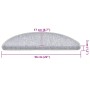 Alfombrillas para escaleras 20 unidades 56x17x3 cm Gris claro Semicircular en Hogar | Comprar online en Foru.es