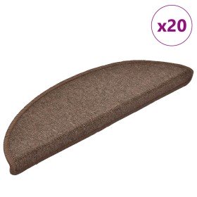 Alfombrillas para escaleras 20 unidades 56x17x3 cm Marrón Café Semicircular en Hogar | Comprar online en Foru.es