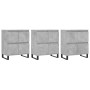 Aparadores 3 uds madera contrachapada gris hormigón de vidaXL, Aparadores - Ref: Foro24-3190209, Precio: 235,49 €, Descuento: %