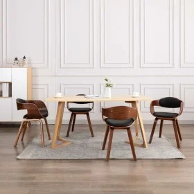 Esszimmerstühle 4 Stück aus gebogenem Holz und Kunstleder von vidaXL, Essstühle - Ref: Foro24-3054812, Preis: 580,24 €, Rabat...
