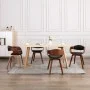 Esszimmerstühle 4 Stück aus gebogenem Holz und Kunstleder von vidaXL, Essstühle - Ref: Foro24-3054812, Preis: 580,24 €, Rabat...