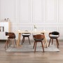 Sillas de comedor 4 uds madera curvada y cuero sintético de vidaXL, Sillas de comedor - Ref: Foro24-3054812, Precio: 640,01 €...