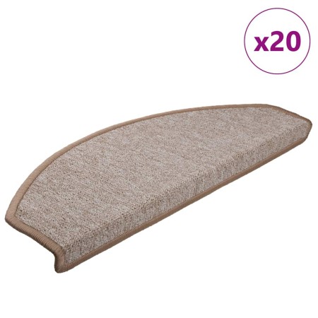 Felpudos para escaleras 20 unidades 65x24x4 cm Marrón claro Semicircular Grande en Hogar | Comprar online en Foru.es