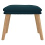 Reposapiés de terciopelo azul 45x29,5x35 cm de vidaXL, Otomanas - Ref: Foro24-341445, Precio: 36,32 €, Descuento: %