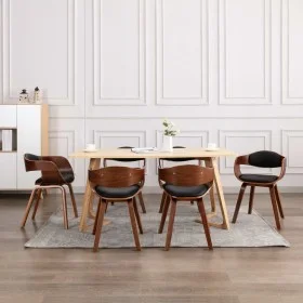 Sillas de comedor 6 unidades madera curvada y cuero sintético de vidaXL, Sillas de comedor - Ref: Foro24-3054813, Precio: 873...