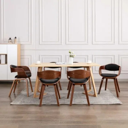 Dining chairs 6 units curved wood and synthetic leather by vidaXL, dining chairs - Ref: Foro24-3054813, Price: 873,63 €, Disc...