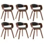 Dining chairs 6 units curved wood and synthetic leather by vidaXL, dining chairs - Ref: Foro24-3054813, Price: 873,63 €, Disc...