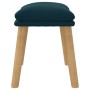 Reposapiés de terciopelo azul 45x29,5x35 cm de vidaXL, Otomanas - Ref: Foro24-341445, Precio: 36,32 €, Descuento: %