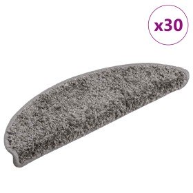 Alfombrillas para escaleras 30 unidades 56x17x3 cm Gris Semicircular en Hogar | Comprar online en Foru.es