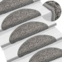 Alfombrillas para escaleras 30 unidades 56x17x3 cm Gris Semicircular en Hogar | Comprar online en Foru.es