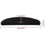 Alfombrillas para escaleras 30 unidades 56x17x3 cm Negro Semicircular en Hogar | Comprar online en Foru.es