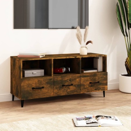 Mueble para TV madera contrachapada roble ahumado 102x35x50 cm de vidaXL, Muebles TV - Ref: Foro24-817498, Precio: 85,90 €, D...