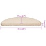 Alfombrillas para escaleras 30 unidades 56x17x3 cm Crema Semicircular en Hogar | Comprar online en Foru.es