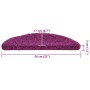 Felpudos para escaleras (30 unidades, 56 x 17 x 3 cm, violeta, semicirculares) en Hogar | Comprar online en Foru.es