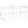 Mueble de TV madera contrachapada gris Sonoma 102x35x50 cm de vidaXL, Muebles TV - Ref: Foro24-817499, Precio: 89,73 €, Descu...