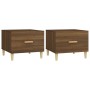 Mesas de centro 2 uds madera ingeniería marrón roble 50x50x40cm de vidaXL, Mesas de centro - Ref: Foro24-817536, Precio: 62,3...