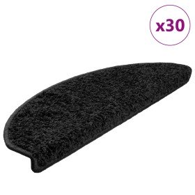 Alfombrillas para escaleras 30 unidades 65x21x4 cm Negro Semicircular Grande en Hogar | Comprar online en Foru.es