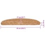 Felpudos para escaleras 30 unidades 65x21x4 cm Beige Semicircular Grande en Hogar | Comprar online en Foru.es