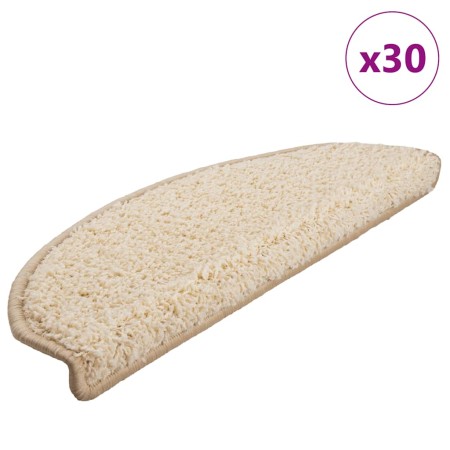 Alfombrillas para escaleras 30 unidades 65x21x4 cm Crema Semicircular Grande en Hogar | Comprar online en Foru.es