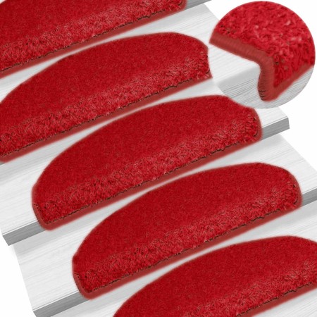 Felpudos para escaleras (30 unidades, 65 x 21 x 4 cm), color rojo, semicirculares, grandes en Hogar | Comprar online en Foru.es