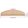 Felpudos para escaleras 30 unidades 65x21x4 cm Dorado Semicircular Grande en Hogar | Comprar online en Foru.es