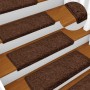 Alfombrillas para escaleras 30 unidades 65x21x4 cm Marrón Borde Rectangular en Hogar | Comprar online en Foru.es
