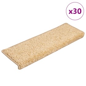 Alfombrillas para escaleras 30 unidades 65x21x4 cm color crema borde rectangular en Hogar | Comprar online en Foru.es