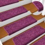 Alfombrillas para escaleras 30 unidades 65x21x4 cm violeta borde rectangular en Hogar | Comprar online en Foru.es